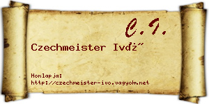 Czechmeister Ivó névjegykártya